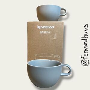 Nespresso Barista Cappuccino Cups – Matte Gray Porcelain, Medium 8 oz (2-Piece S